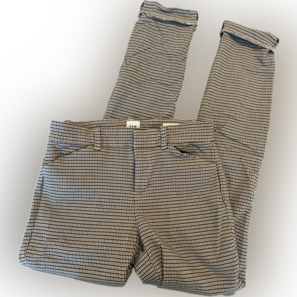 GAP Black and White Checkered Boot Cut Pants
